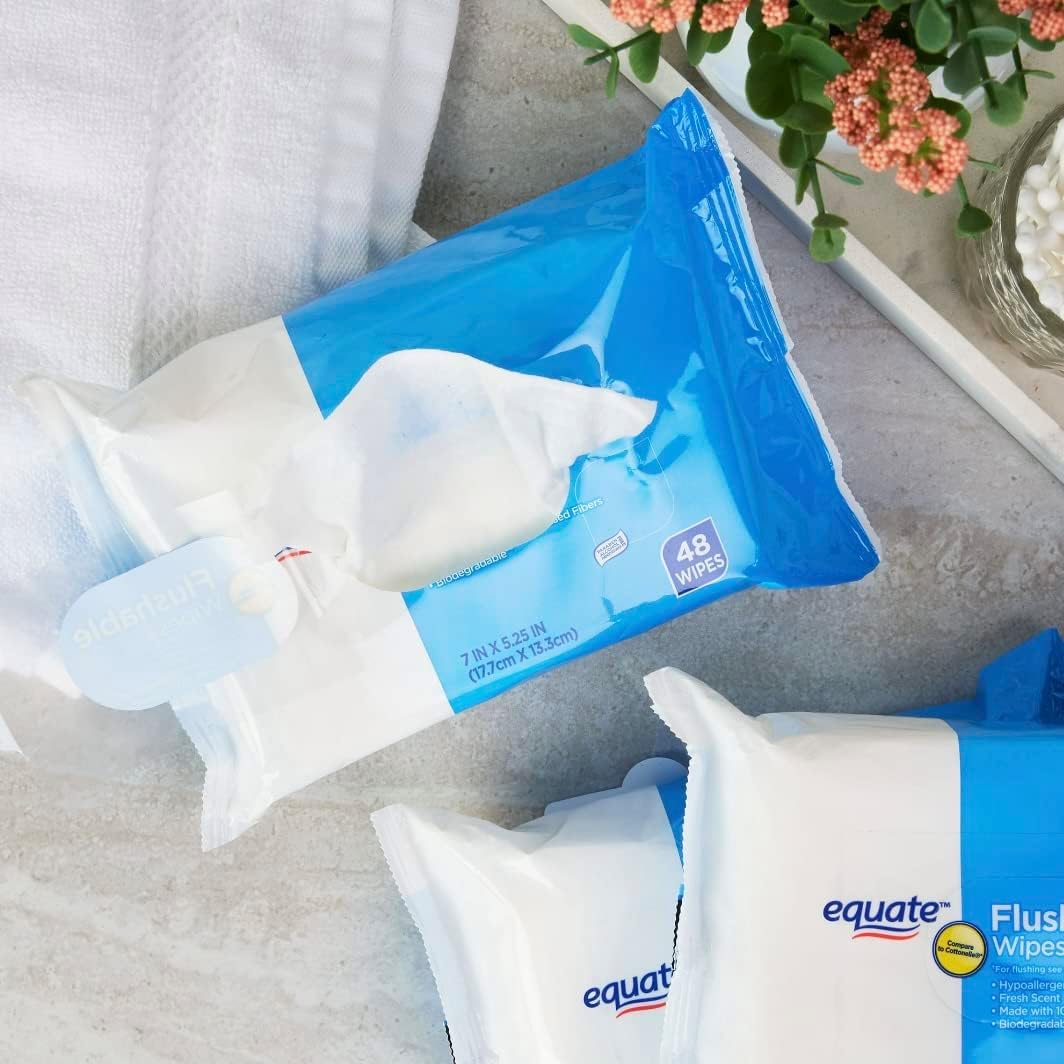 Equate Flushable Wipes, Fresh Scent, 240 Ct