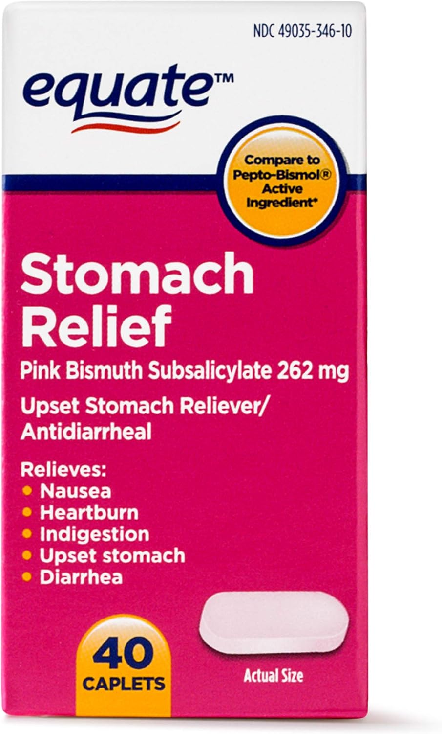 Equate Stomach Relief Caplets 40ct
