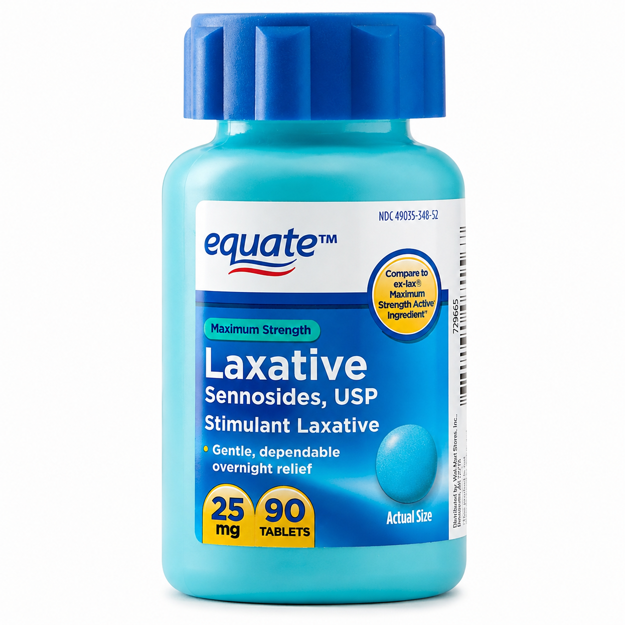 Equate - Maximum Strength Laxative, Sennosides Stimulant Laxative, 25 Milligram, 90 Count