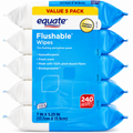 Equate Flushable Wipes, Fresh Scent, 240 Ct