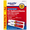 Equate TWINPACK 1% Hydrocortisone Anti-itch Cream Compare to Maximum Strength Cortisone